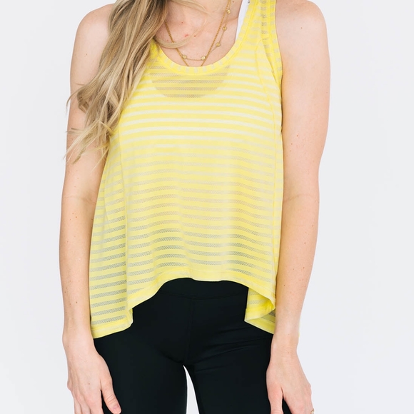 Zyia 824 Lemon Nimbus Split Back Tank L NWT. - Picture 3 of 5
